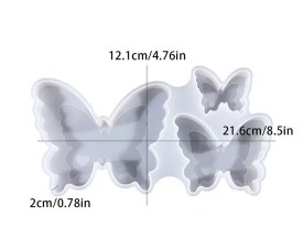Molde silicona 3 mariposas grandes